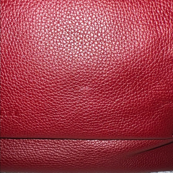 Coach Metropolitan Tote Bag Red Currant Pebble Leather Like New - Picture 14 of 15